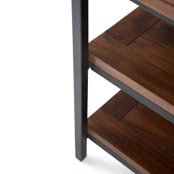 Wyndenhall Rhonda Solid Mango Wood 60 inch Wide Modern Industrial TV Media Stand in Dark Cognac Brown for TVs Up to 65 Inches