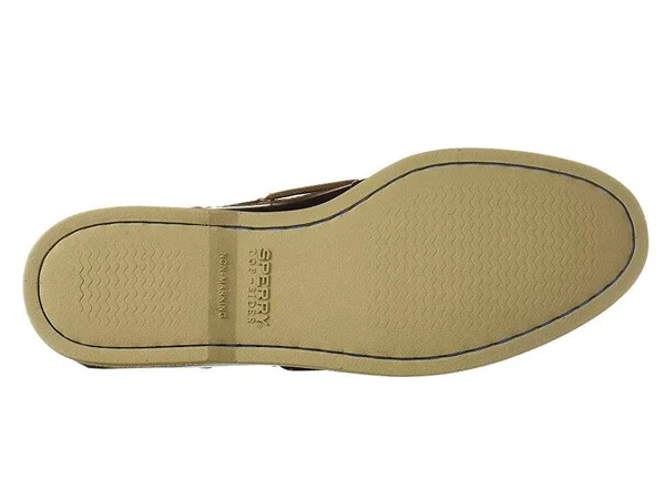 Sperry Top-Sider Men's Authentic Original 2-Eye Plush Varsity Boat Shoe, Size: 8.5, Brown/Tan Leather