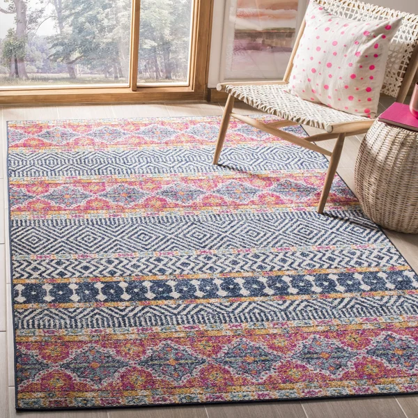 Safavieh Madison MAD797N 6&7x22 x 9&2x22 Navy - Ivory Area Rug