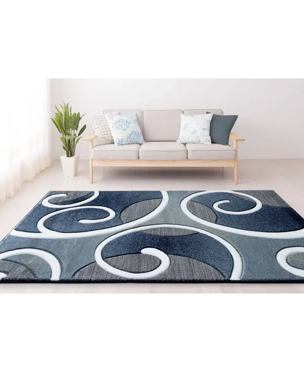 United Weavers Bristol Riley Navy Area Rug - 7&10x22 Round