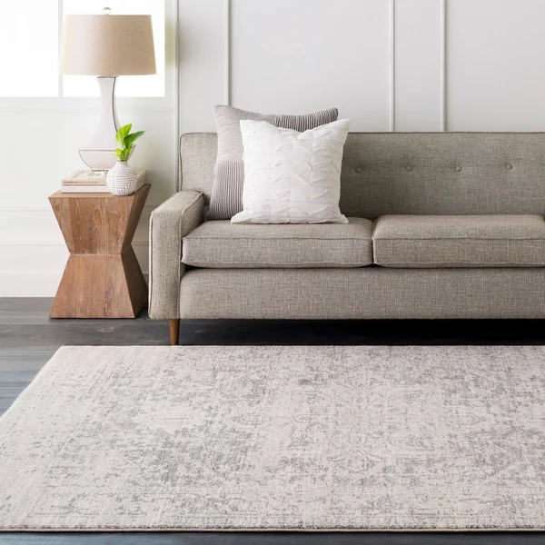 2.5' x 10.25' Distressed Beige Rectangular Area Throw Rug Runner