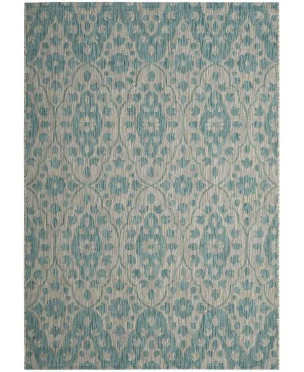 Safavieh Martha Stewart MSR4115 Grey/Aqua 9& x 12& Area Rug