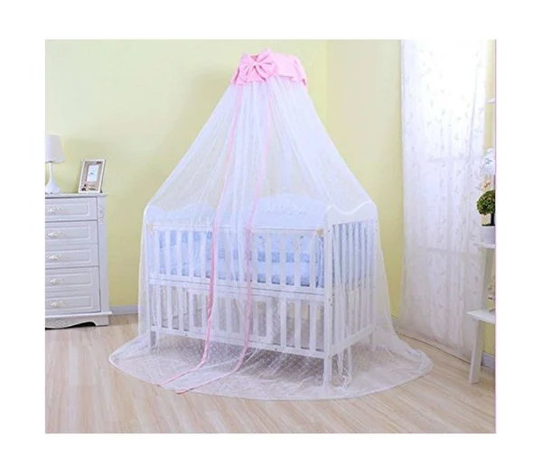 Baby Mosquito Net Baby Toddler Bed Crib Dome Canopy Netting (Butterfly White)