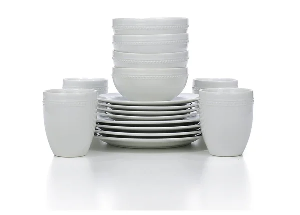 Threshold 16-Piece Round Beaded Dinnerware Set - White