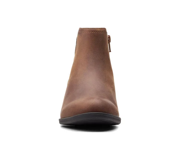 Clarks Women's Adreena Lilac Ankle Boot - Dark Tan Leather - 8