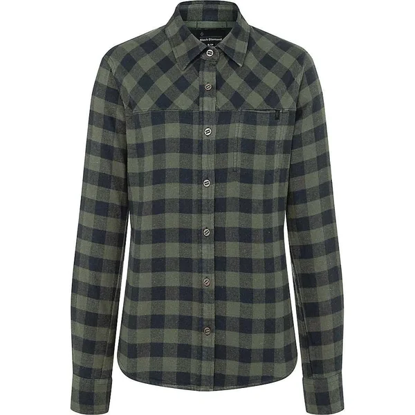 Black Diamond Women's Spotter LS Flannel Shirt - Xs - Tundra, Carbon Plaid