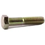 7/16-14 x 5 1/2 Grade 8 Hex Cap Screw Yellow Zinc Plated Domestic USA (150)