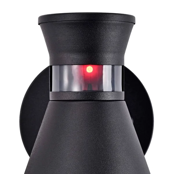 1-Light Motion Sensor Outdoor Wall Sconce (W5.5x22 x E6.5x22 x H12.5x22 - Black and Woodgrain Finish)