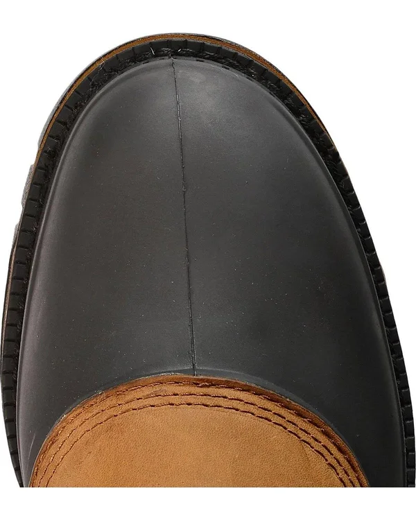 Men's Brown Georgia Boot Muddog Steel Toe Waterproof Wellington Size 9.5