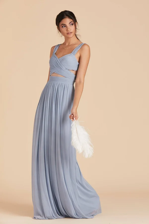 Birdy Grey Elsye Bridesmaid Dress in Dusty Blue XL - Dusty Blue