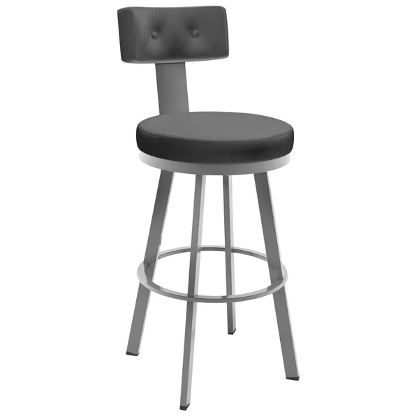 Amisco Tower Counter Height Swivel Metal Stool - Grey