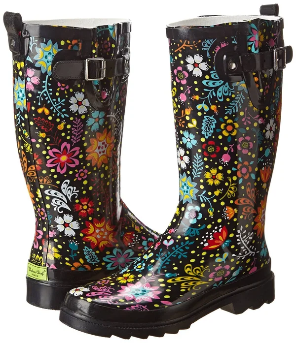 Women's Western Chief Tall Printed Rain Boot, Size: 9, Garden Play