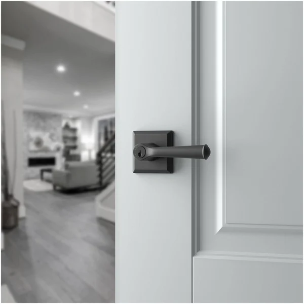 Baldwin EN.FED.TSR Keyed Entry Federal Leverset Single Cylinder ;Polished Chrome