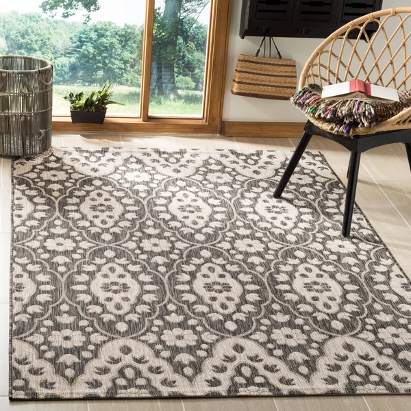 Martha Stewart by Safavieh Tulip Medallion 9& x 12& Area Rug in Navy