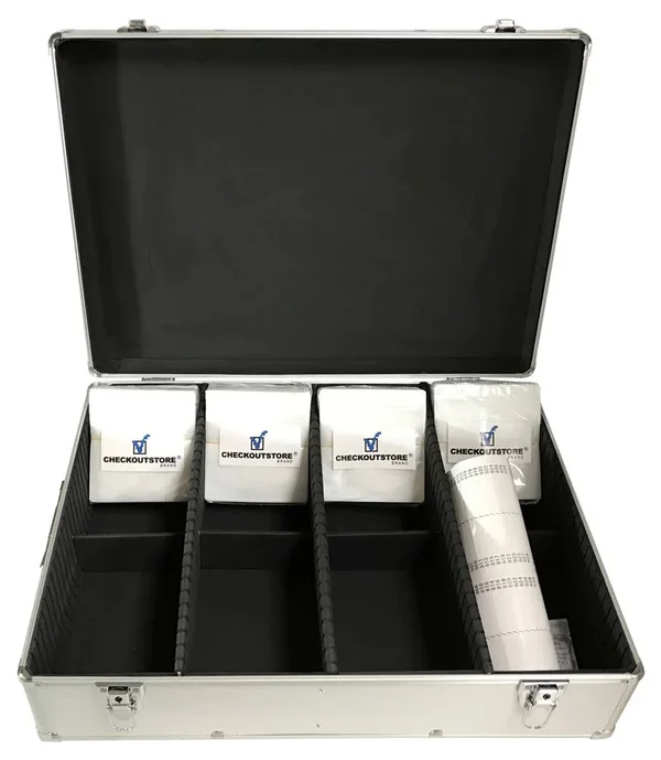CheckOutStore Aluminum CD/DVD Storage Box (Holds 1000 Discs) Silver, 580 mm x 420 mm x 164 mm