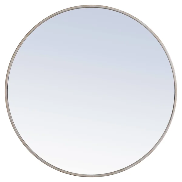 Elegant Lighting MR4039S 32 in. Eternity Metal Frame Round Mirror Silver