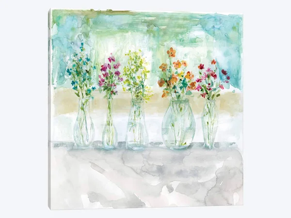 Carol Robinson Canvas Wall Decor Art Prints - Color Wash Bouquet