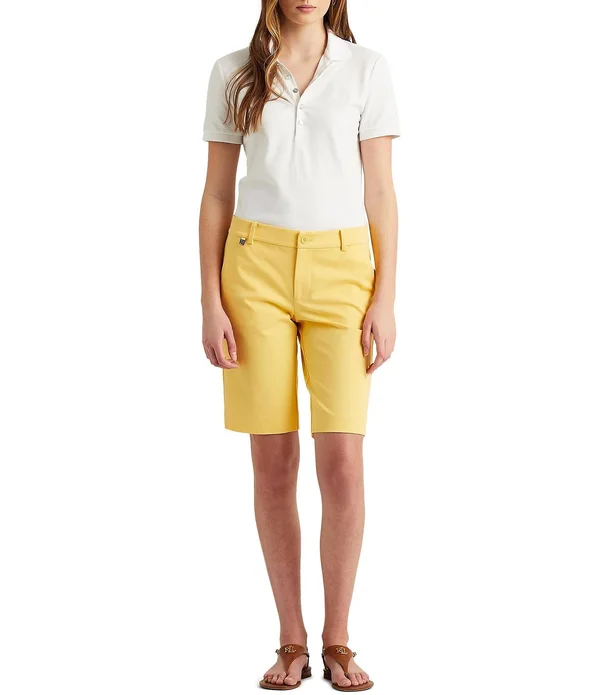 Lauren Ralph Lauren Twill Stretch Bermuda Shorts - Cabana Blue