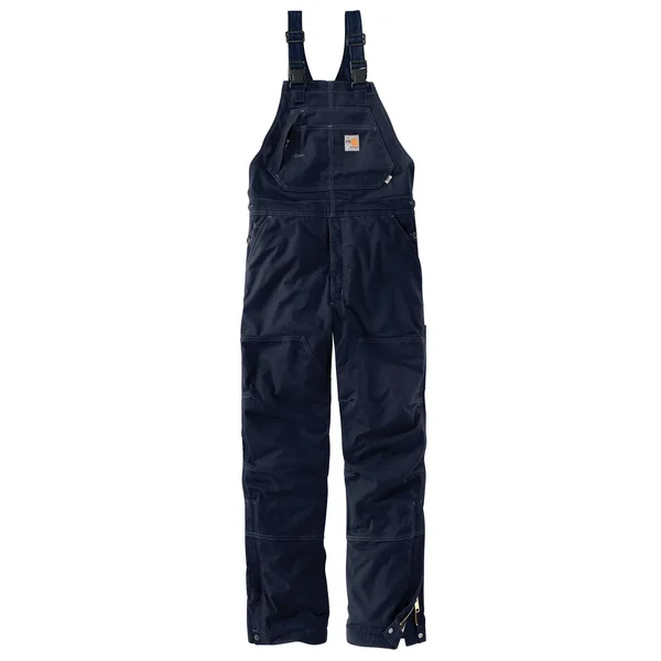 Carhartt Men's Flame Resistant Quick Duck Lined Bib Overall - 42x32 - Dark Navy