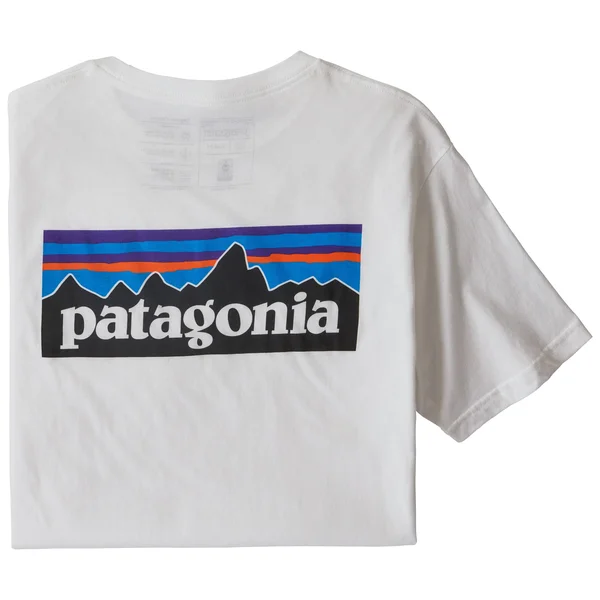 Patagonia Men's P-6 Logo Organic T-Shirt White - XXL