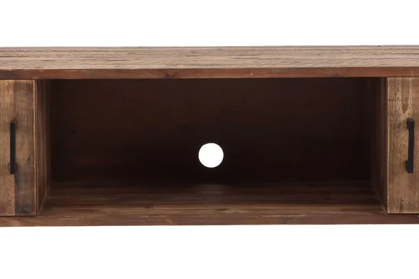 60 inch Foldable Wooden TV Stand with Hairpin Leg Brown and Black