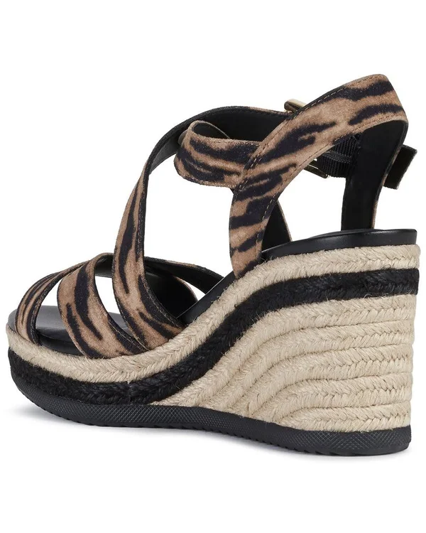 Geox Ponza Suede Sandal, 35, Black