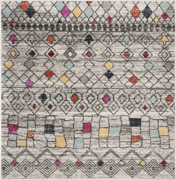 Safavieh 4& x 6& Adirondack ADR204F Light Grey - Fuchsia Rug