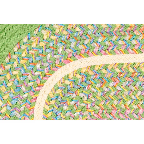 Kids Place Indoor - Outdoor Reversible Accent Rug by Rhody Rug, 2 ft x 4 ft Pink