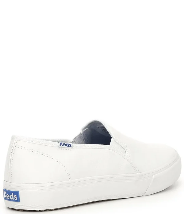 Keds Women's Double Decker Slip-On - Size: 9.5, White Leather