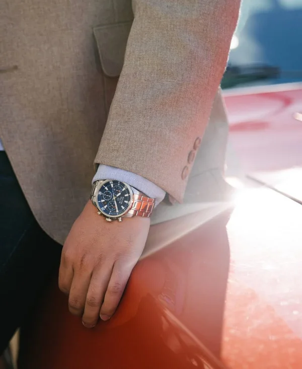 Bulova Marine Star - Wristwatch - quartz - analog - stainless steel - silver - blue