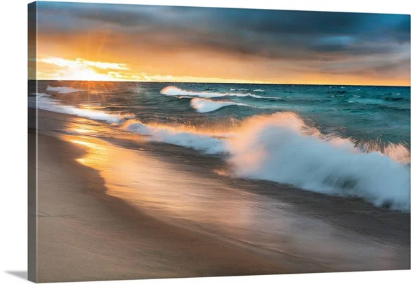 Miners Beach Light - Canvas Wall Art, 36x24, Great Big Canvas