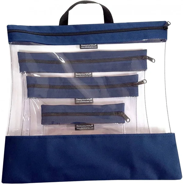 Lyle Enterprises See Your Stuff The Clear Storage Bag Navy