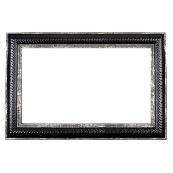 MirrorChic Del Mar 72 in. x 36 in. Mirror Frame Kit in Black and Silver - Mirror Not Included, Black, Silver