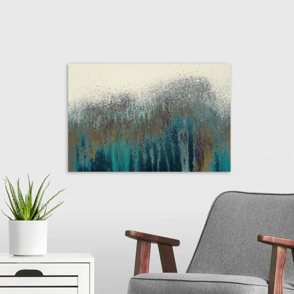 Teal Woods, Canvas Wall Art, 24x16, Great Big Canvas