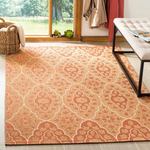 Martha Stewart by Safavieh Tulip Medallion 9& x 12& Area Rug in Navy