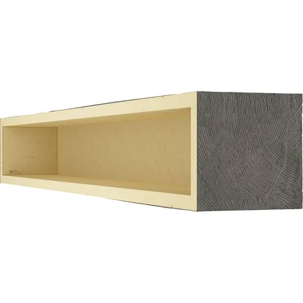 Ekena Millwork MANUKP06X08X60ES 6x22H x 8x22D x 60x22W Knotty Pine Faux Wood Fireplace Mantel - Aged Ash
