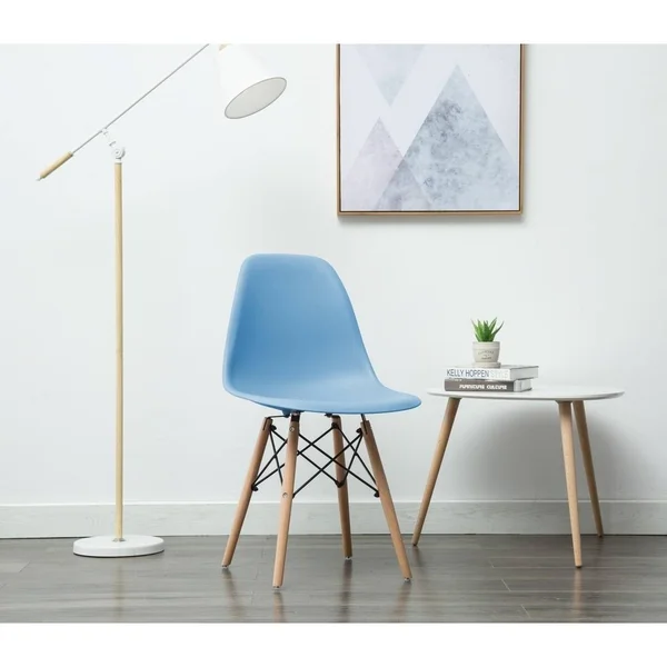 Porthos Home Mid-Century Style Dsw Modern Dining Chair, Set of 4 - Yellow