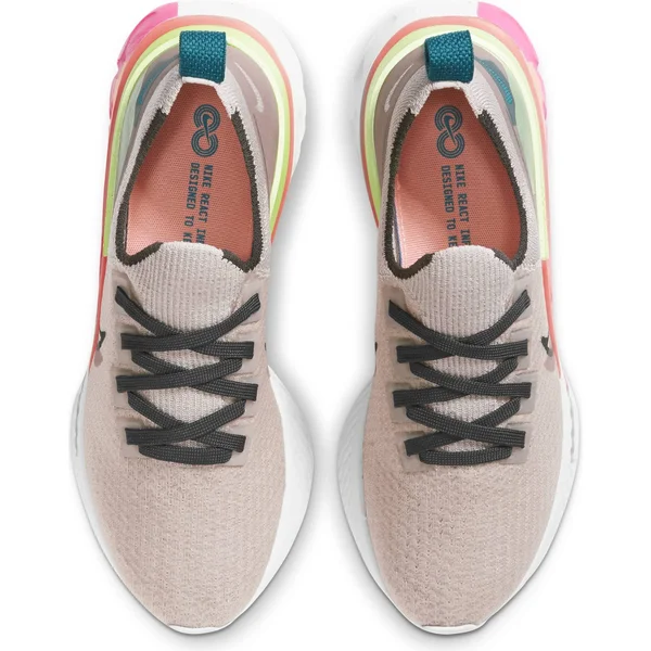 Nike Women's React Infinity Run Flyknit Premium Violet Ash-Dark Smoke Grey-Pink Blast, 8.5