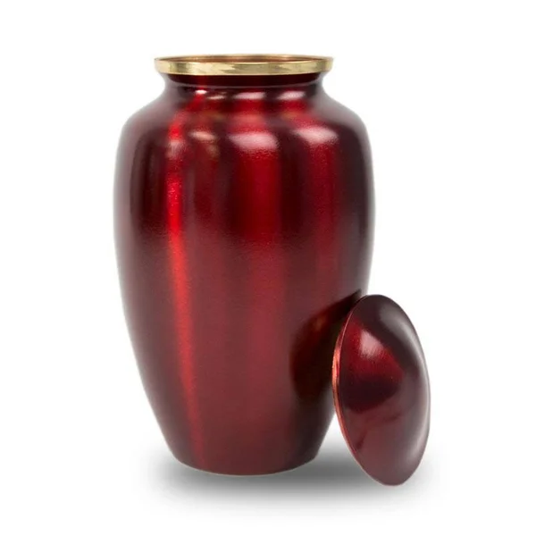 Bronze Cremation Urn - Large 200 Pounds - Crimson Red