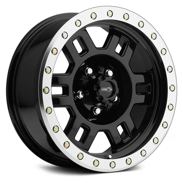 Vision Manx Wheel 18x9 6x135 0mm Gloss Black Machined Lip