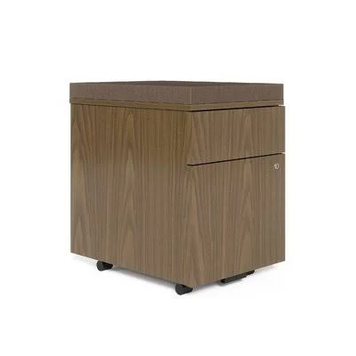 Dalton Pedestal 2-Drawer Vertical Filing Cabinet Upper Square Color: Carini Walnut/Manta