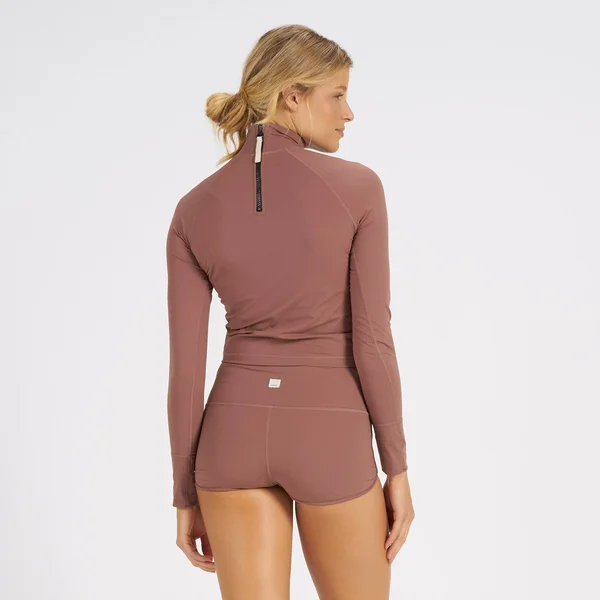 Marine Mock Neck by Vuori in Terracotta - Size Medium