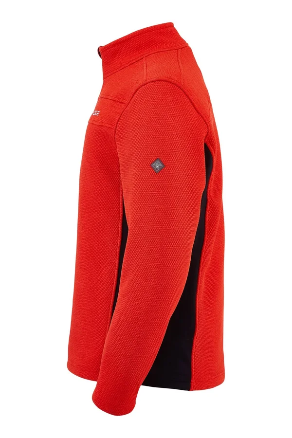 Spyder Men's Encore Half Zip Fleece Jacket - Medium - Abyss, Volcano