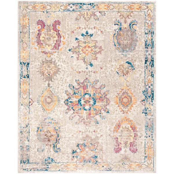 Safavieh 4& x 6& Bristol BTL340A Dark Grey, Blue Rug