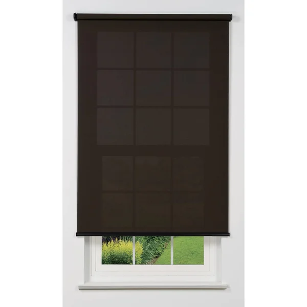 Linen Avenue Cordless 5% Solar Screen Standard Roller Shade, Shadow 58 W x 78 H