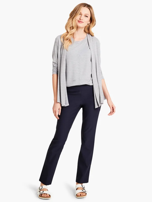 Nic+Zoe Wonderstretch Straight-leg Pants - Blue - Size 12