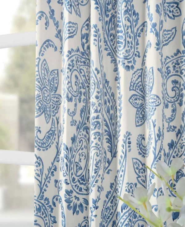 Tea Time China Blue Blackout Curtain