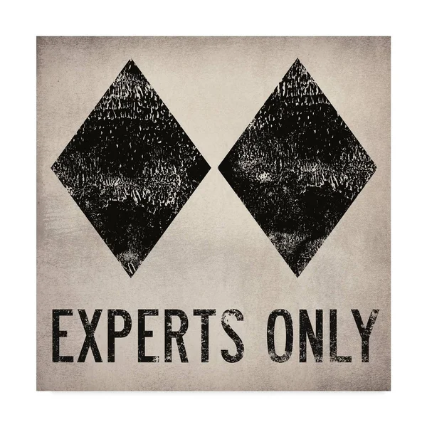 Trademark Fine Art 'Experts Only White' Canvas Art by Ryan Fowler, Black