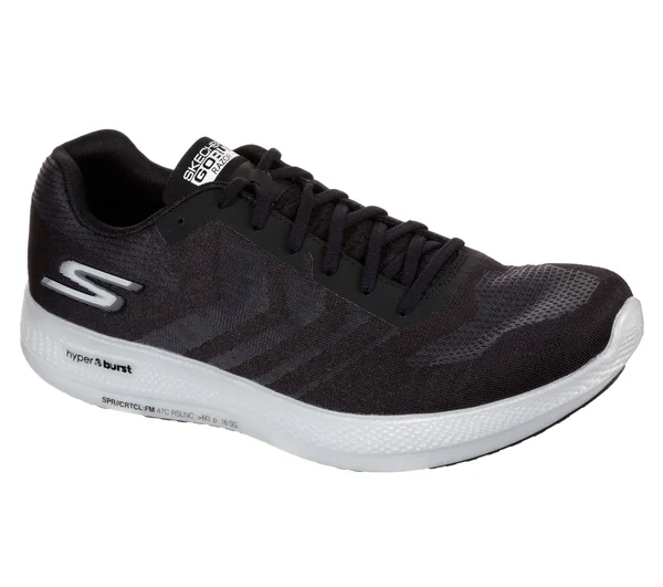 Skechers Men's Go Run Razor Sneakers - Black/White, 10.0