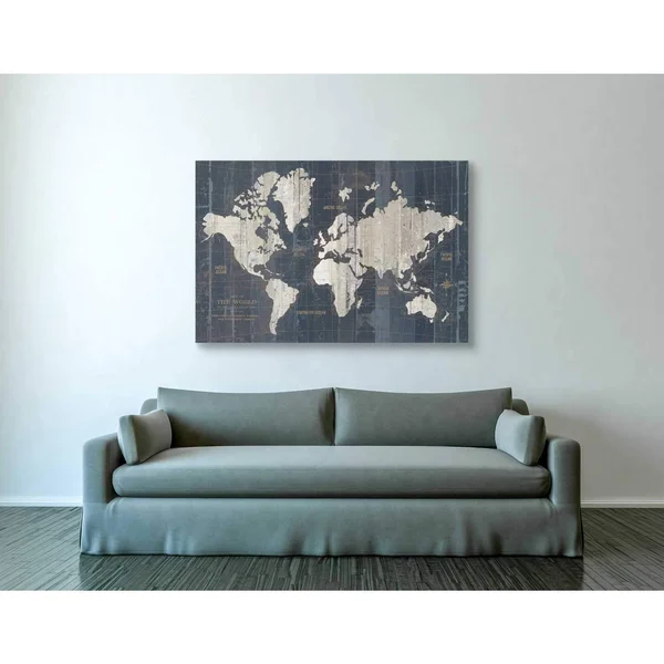 Epic Graffiti Old World Map by Wild Apple Portfolio - Giclee Canvas Wall Art, 18x22x26x22 40x22 x 60x22
